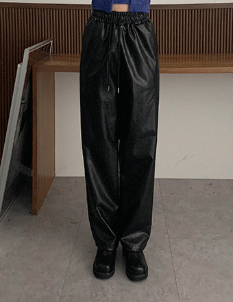 [170cm]숀니*밴딩레더팬츠